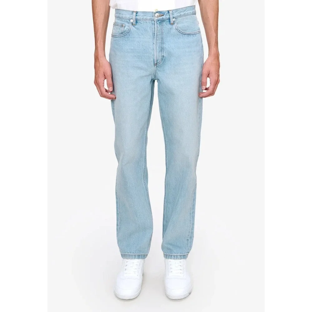 A.P.C. Martin Slim Straight Leg 5-Pocket Jeans In Light Blue Men's Size 31x30